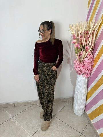 Jeans Leopard Diamond